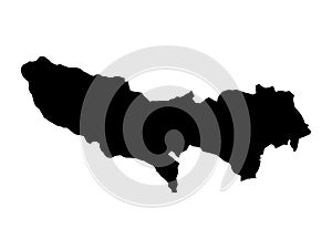 Black Map of Tokyo Prefecture