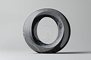 A black marble with a hole in the middle