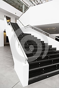 Black marble stairs