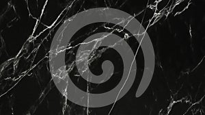Elegant black marble texture with white veining, showcasing natural stone patterns, ideal for backgrounds, design photo