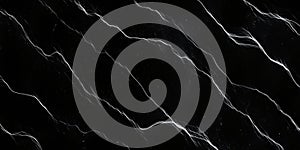 Black marble texture with white veins