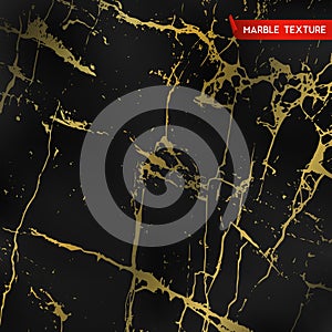 Black marble textures with gold