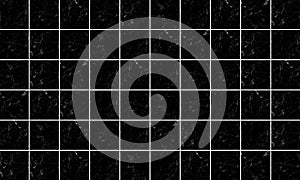 Black marble tiles floor texture patterned background