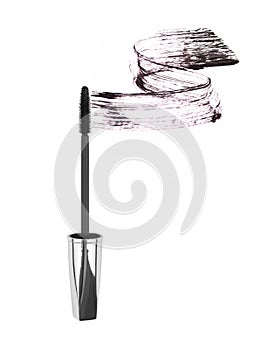 Black mascara brush strokes