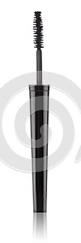 Black mascara with eyelash brush