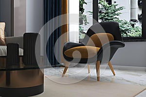Black and Master Color Combination Stylish Arm Chair Elevate for a Gorgeous Living Room