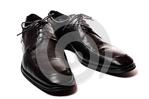 Black men shoes isolated on white