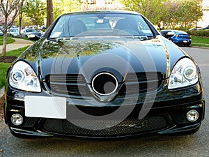 Black Mercedes Sports Car