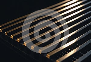 Black metal comb grate background