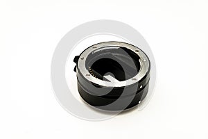 Black metal extension rings, for macro photography with normal lenses