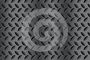 Black Metal Flooring Seamless Pattern, Steel Diamond Plate