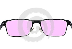 Looking to the word through pink glasses photo