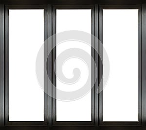 Black metal window frame