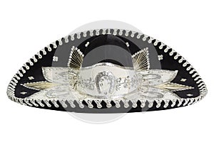 Black Mexican hat isolated on white
