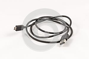 Black micro USB cable