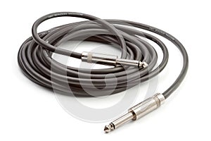 Black microphone cable