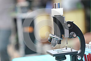 Black Microscope at Science Lab