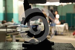 Black Microscope at Science Lab