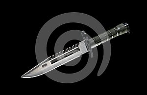 Black military knife
