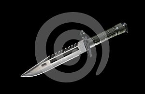 Black military knife