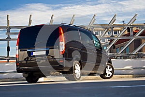 Black minivan