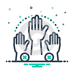 Mix icon for Absenteeism, absent and missing