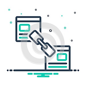 Black mix icon for Back Link Optimization, blogging and connect