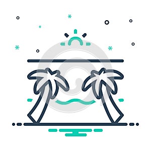 Mix icon for Beach, seaside and seashore photo