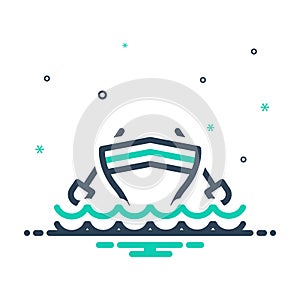 Black mix icon for Boat, marine and transport photo