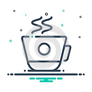 mix icon for Coffee cup, decaf and refreshment