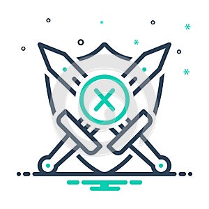 Mix icon for Disarm, daunt and weapon