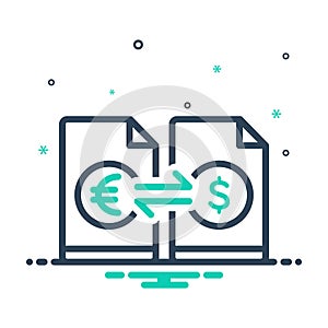Mix icon for Exchange, interchange and export