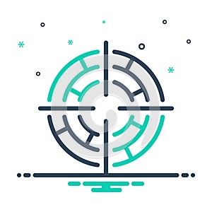 Mix icon for Focus, target and goal