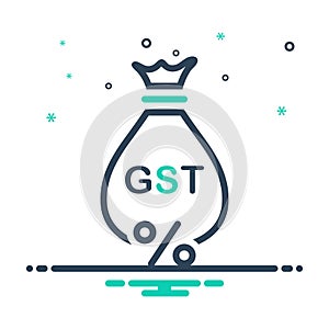 Black mix icon for Gst, exemption and save