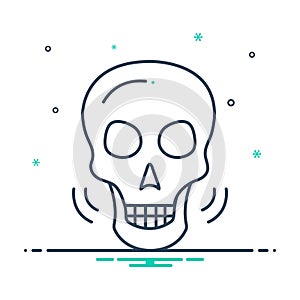 Black mix icon for Skeleton, auricular and skeleton