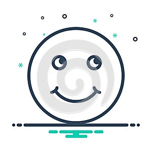 Black mix icon for Smile, deride and jest