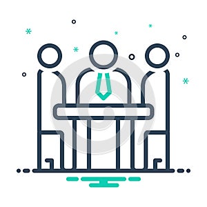 Black mix icon for Workplan, project and team