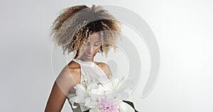 Black mixed race bride