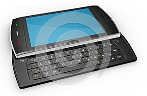 Black mobile smartphone - 3d render