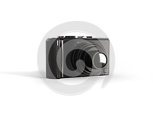 Black modern compact digital photo camera