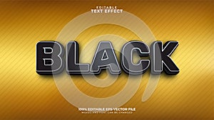 Black Text Effect, Editable Text Effect