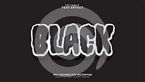 Black Text Effect, Editable Text Effect
