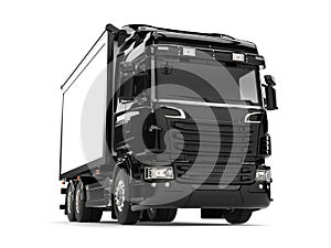 Black modern heavy transport truck