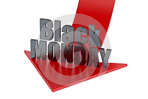 Black Monday - Falling of Tokyo Stock Exchange concept