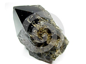 Black morione quartz geode geological crystals