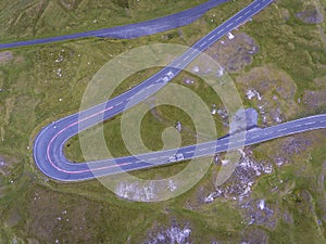 Hairpin bend on Mountain Road