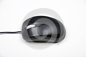 Black mouse with white background