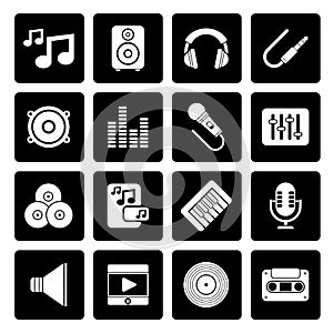 Black Music, sound and audio icons