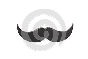 Black mustache icon style