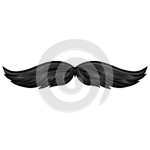 Black Mustache Vector Illustration Icon